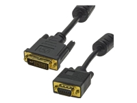 MCL Câble DVI-I 24+5 mâle / HD15 mâle 1.8m
