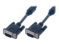 MCL Cable S-VGA HD15 male / male surblinde 3 coax 9 fils -3m Noir   (P)