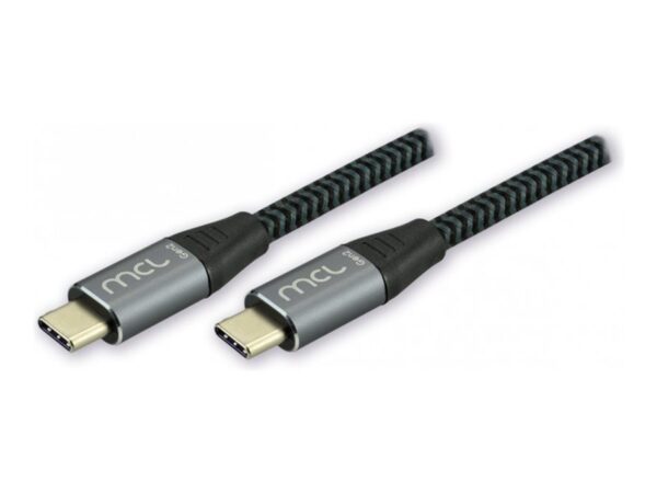 MCL Câble Type C USB 3.2 mâle / mâle tressé Gen 2 20Gb 100W 5A – 2m