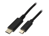 MCL Câble USB 2.0 type C mâle / Micro B USB 2.0 mâle – 1m