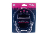 MCL Casque stéréo avec contrôle du volume – Noir