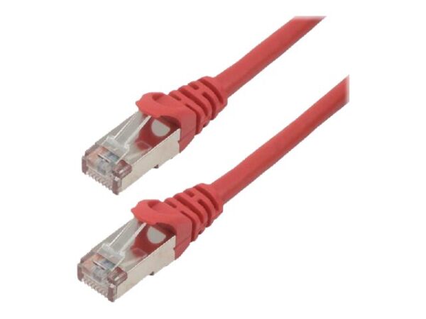 MCL CAT6A S/FTP LSZH Patch cable – 1m Red