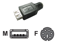 MCL – Changeur de genre USB A mâle / mini din  6 femelle