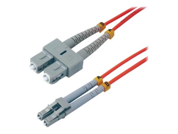 MCL FJOM2/SCLC-10M – Jarretière optique OM2 duplex multimode 50/125 – SC / LC 10m
