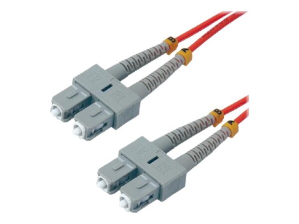 MCL FJOM2/SCSC-2M – Jarretière optique OM2 duplex multimode 50/125 – SC / SC 2m