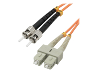 MCL FJOM2/SCST-1M – Jarretière optique OM2 duplex multimode 50/125 – SC / ST 1m