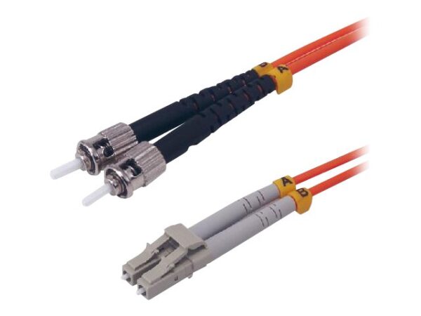 MCL FJOM2/STLC-15M – Jarretière optique OM2 duplex multimode 50/125 – LC / ST 15m