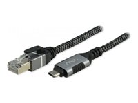 MCL MC1D99AZZ03CRJ452 – Câble Type C USB 3.1 mâle vers RJ45 mâle tressé – 2m