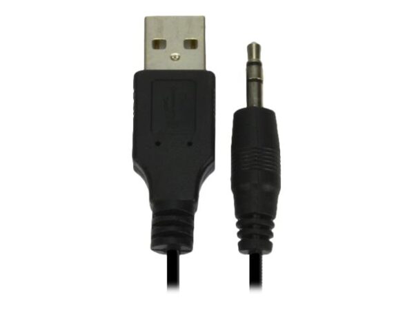 MCL Mini Haut-parleurs 2 x 2W RMS – 120W PMPO alimentés par l USB – Noir