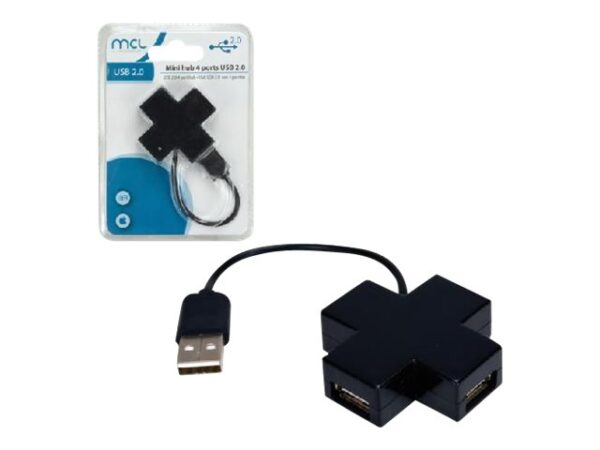 MCL Mini hub 4 ports USB 2.0 – Noir