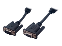MCL – Rallonge S-VGA HD15 mâle /femelle surblindé 3 coax + 9 fils 10m Noir
