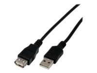 MCL Rallonge USB 2.0 type A mâle / femelle – 1m Noir   (P)