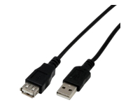 MCL Rallonge USB 2.0 type A mâle / femelle – 5m Noir     (P)