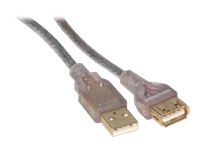 MCL Rallonge USB 2.0 type A mâle / femelle Translucide contacts OR – 3m
