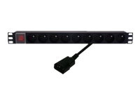 MCL Reglette electrique rackable 9 prises avec terre 16A cable C14