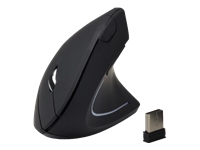 MCL Souris ergonomique sans fil pour droitier 1600 DPI – Noire