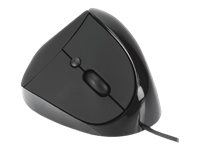 MCL Souris USB optique 1600 DPI ergonomique pour droitier – Noire