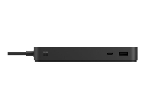 MICROSOFT Surface – Dock Thunderbolt 4 – Station daccueil – 3xUSB-C – 3xUSB 3.2 – Ethernet – Audio Jack – GigE – 165W – Noire