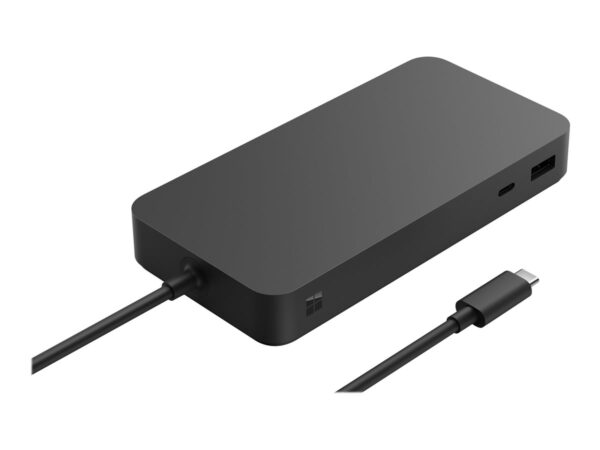 MICROSOFT Surface – Dock Thunderbolt 4 – Station daccueil – 3xUSB-C – 3xUSB 3.2 – Ethernet – Audio Jack – GigE – 165W – Noire
