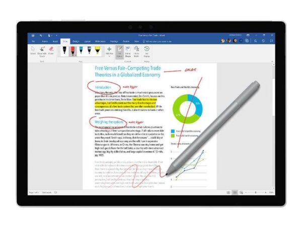 MICROSOFT Surface Pen – Stylet – 2 boutons – Bluetooth 4.0 – Pile AAAA – Surface Pro – Platine