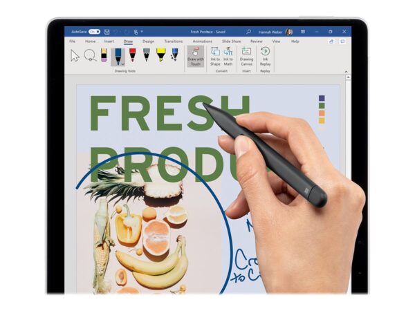 MICROSOFT Surface Slim Pen 2 – Stylet – 2 boutons – Bluetooth 5.0 – Batterie Lithium – Noir