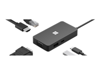 MICROSOFT Surface – USB-C Travel Hub – Station d’accueil – USB 3.2 – VGA – HDMI – Ethernet – GigE – 20cm – Noir