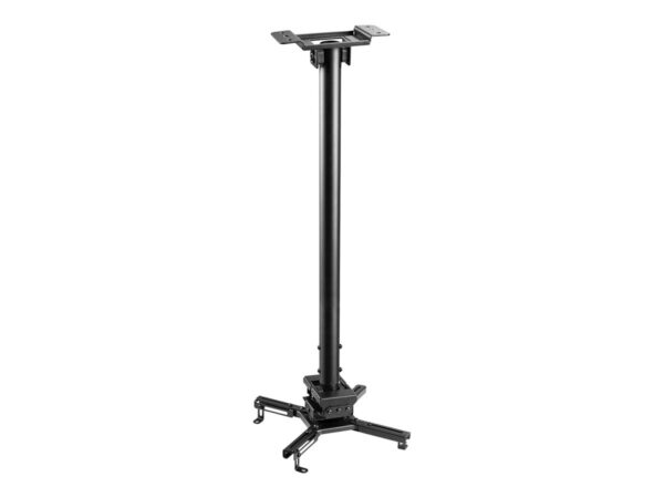 NEOMOUNTS CL25-550BL1 Support de plafond pour vidéoprojecteur – h 74.5-114.5 cm – installation facile – orientable