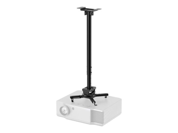 NEOMOUNTS CL25-550BL1 Support de plafond pour vidéoprojecteur – h 74.5-114.5 cm – installation facile – orientable