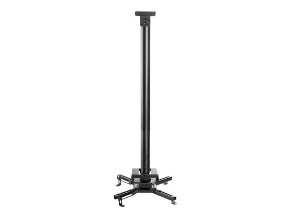 NEOMOUNTS CL25-550BL1 Support de plafond pour vidéoprojecteur – h 74.5-114.5 cm – installation facile – orientable