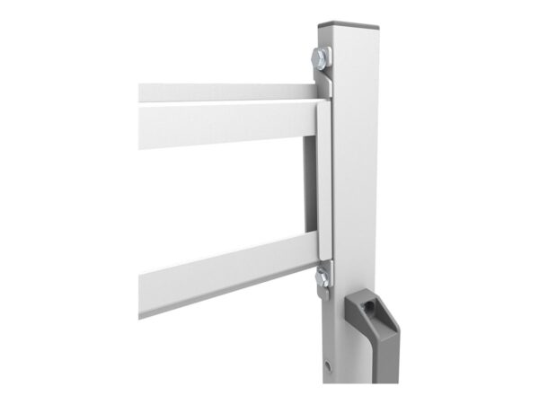 NEOMOUNTS FL50-525WH1 Support au sol mobile pour écran 55-86p – étagère multimédia incluse – installation rapide – TÜV