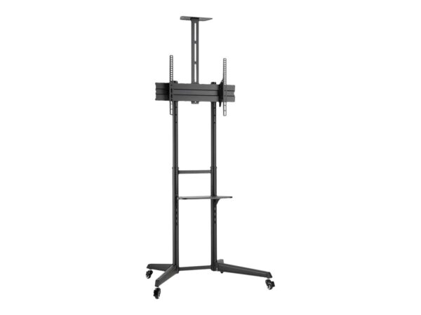 NEOMOUNTS FL50-550BL1 Support au sol mobile pour écran 37-70p – étagère multimédia et support caméra inclus