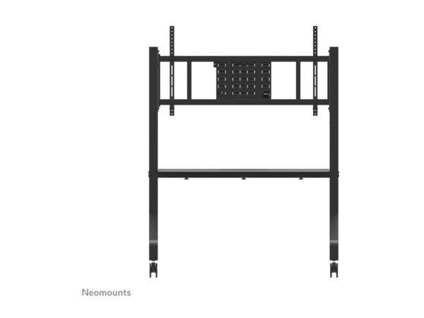 NEOMOUNTS FL50-575BL1 Support au sol mobile pour écran 65-110p – étagère multimédia incluse – installation rapide – TÜV
