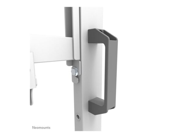 NEOMOUNTS FL50-575WH1 Support au sol mobile pour écran 65-110p – étagère multimédia incluse – installation rapide – TÜV