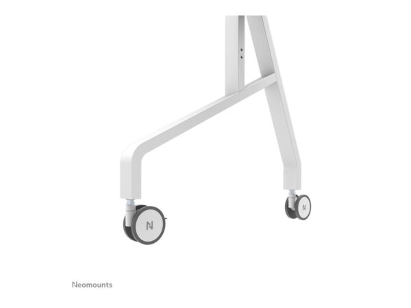 NEOMOUNTS FL50-575WH1 Support au sol mobile pour écran 65-110p – étagère multimédia incluse – installation rapide – TÜV