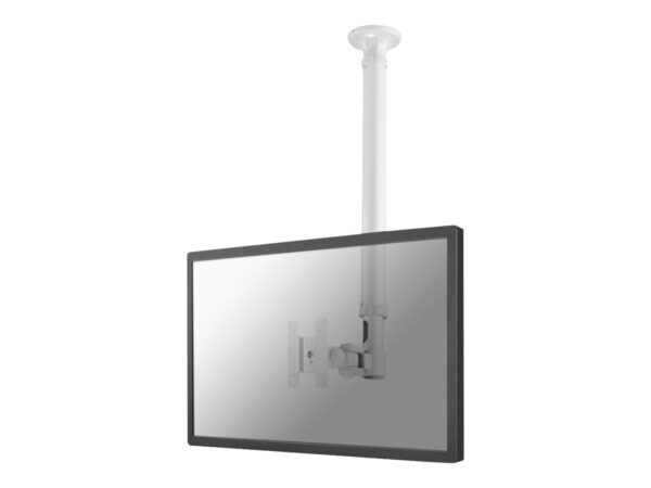 NEOMOUNTS FPMA-C100WHITE Support de plafond pour écran de 10-30p – h 79-129 cm