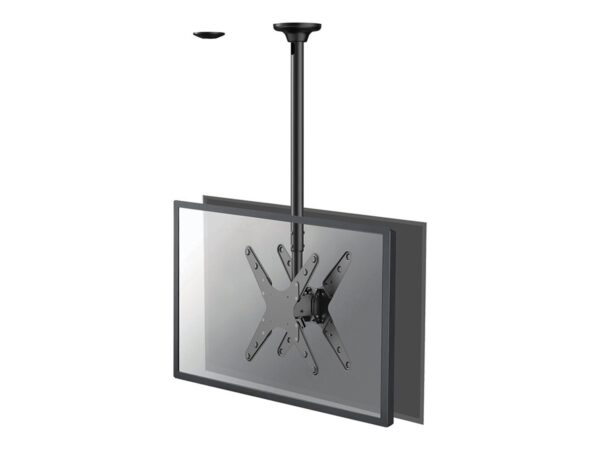 NEOMOUNTS FPMA-C340DBLACK Support de plafond pour écran de 32-75p – h 106-156 cm