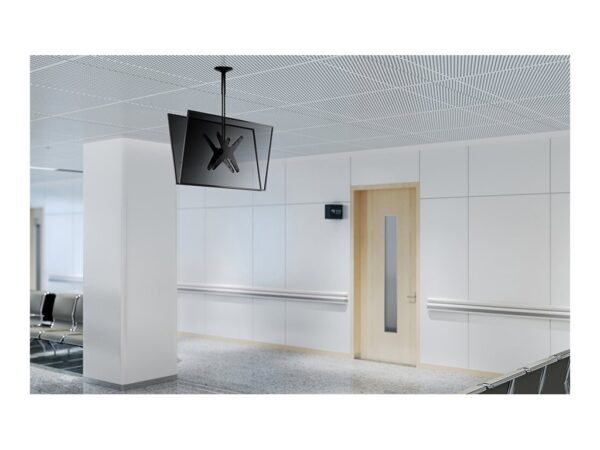 NEOMOUNTS FPMA-C340DBLACK Support de plafond pour écran de 32-75p – h 106-156 cm