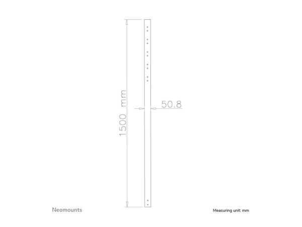 NEOMOUNTS FPMA-CP150BLACK Tube dextension pour support décran au plafond – h 150 cm