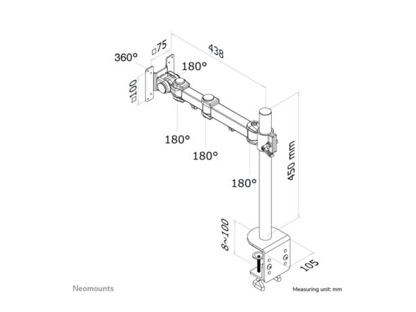 NEOMOUNTS FPMA-D960 Support décran à fixer 10-30p