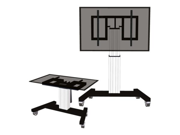 NEOMOUNTS PLASMA-M2500TSILVER Chariot pour écran 42-100p – motorisé – fonction dinclinaison de la table