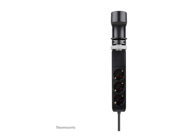 NEOMOUNTS VOLT Desk Clamp socket with Quick-charge USB Ports clamp 0-50mm 3x type-F 230V 1x USB-A 18W 2x USB-C 20W