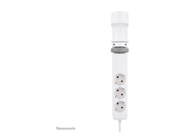 NEOMOUNTS VOLT Desk Clamp socket with Quick-charge USB Ports clamp 0-50mm 3x type-F 230V 1x USB-A 18W 2x USB-C 20W