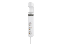 NEOMOUNTS VOLT Desk Clamp socket with Quick-charge USB Ports clamp 0-50mm 3x type-F 230V 1x USB-A 18W 2x USB-C 20W