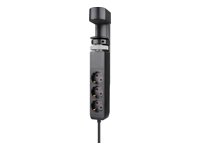 NEOMOUNTS VOLT Desk Clamp socket with Quick-charge USB Ports clamp 0-50mm 3x type-F 230V 1x USB-A 18W 2x USB-C 20W