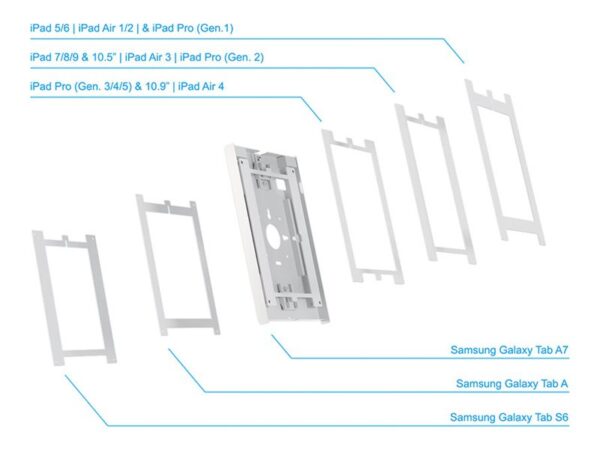 NEOMOUNTS WL15-650WH1 Support mural pour tablette 9.7-11p – verrouillable