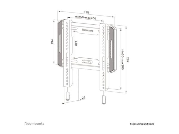 NEOMOUNTS WL30-550BL12 Support pour écran mural 24-65p – ultra-plat – installation facile