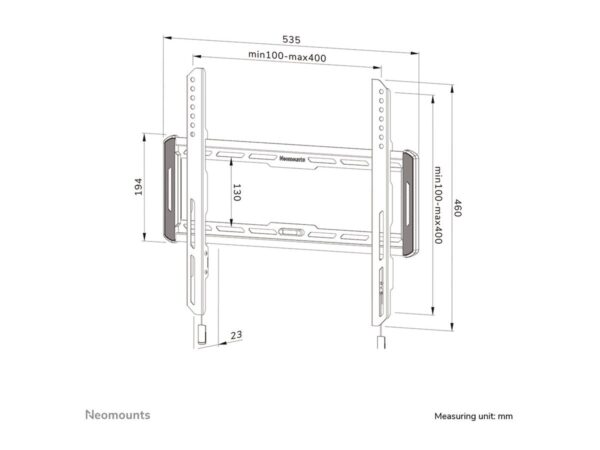 NEOMOUNTS WL30-550BL14 Support pour écran mural 32-75p – ultra-plat – installation facile
