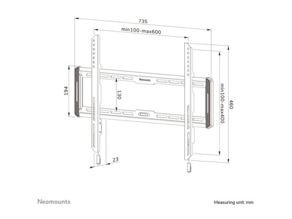 NEOMOUNTS WL30-550BL16 Support pour écran mural 42-86p – ultra-plat – installation facile