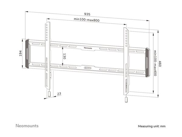 NEOMOUNTS WL30-550BL18 Support pour écran mural 43-86p – ultra-plat – installation facile