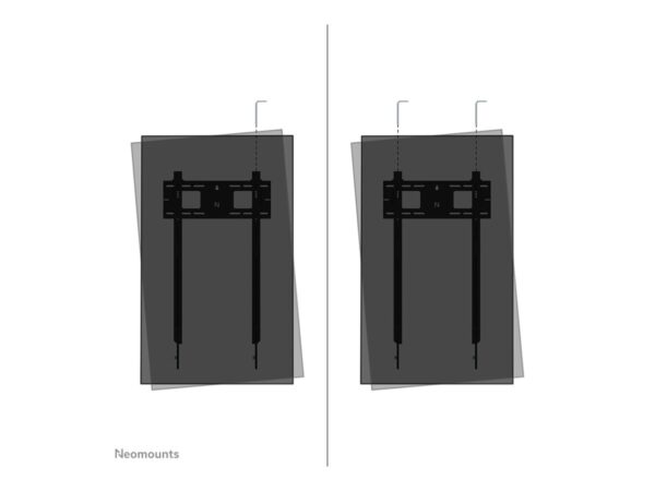 NEOMOUNTS WL30-750BL18P Support mural fixe pour écran 50-98p- robuste – verrouillable – portrait – installation rapide – TÜV